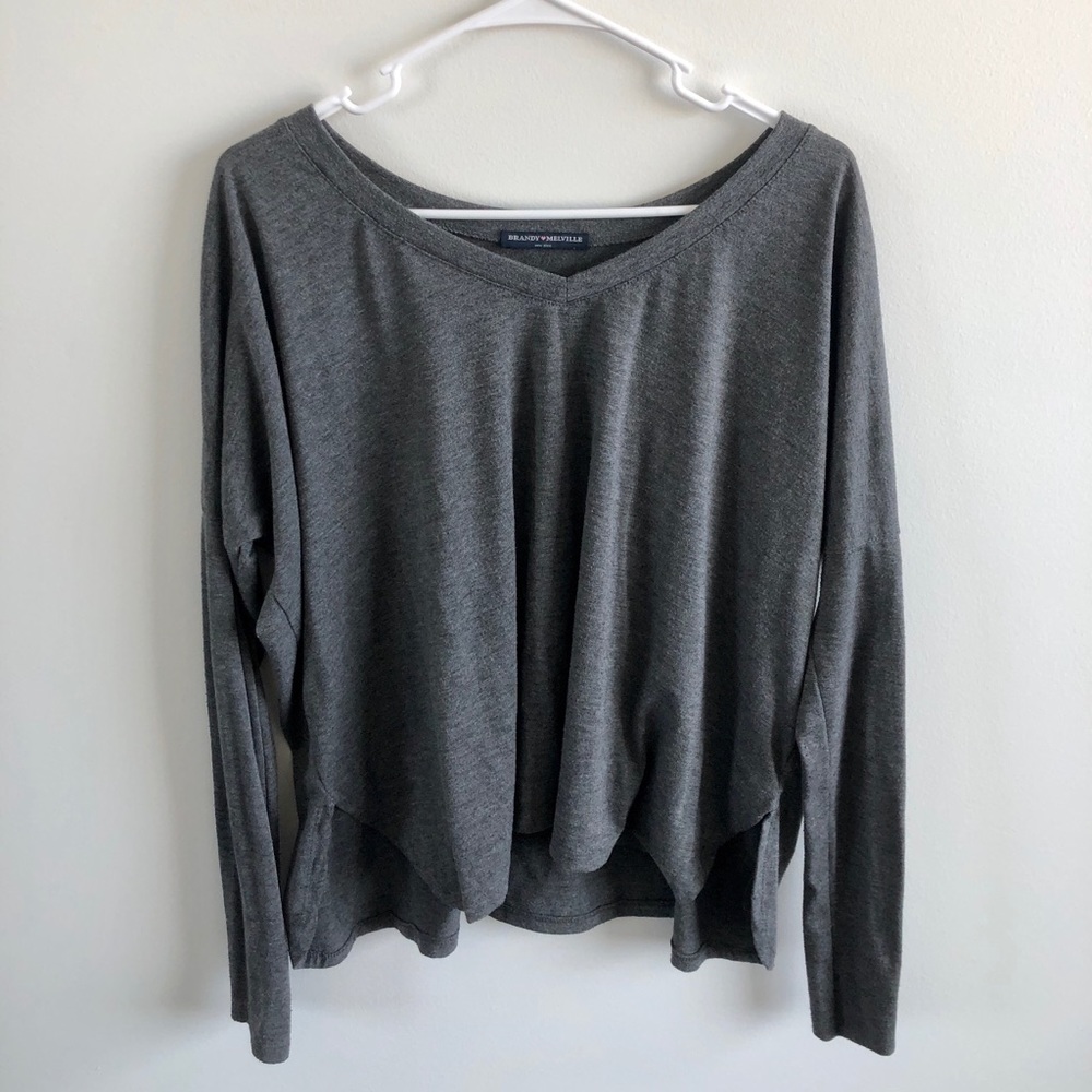 Brandy Melville long sleeve v neck shirt